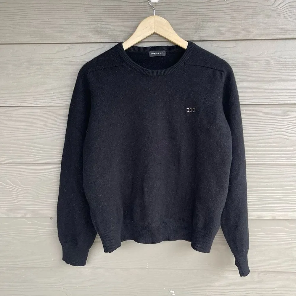 Wesley 100% lambswool crewneck pullover sweater - Picture 1 of 4